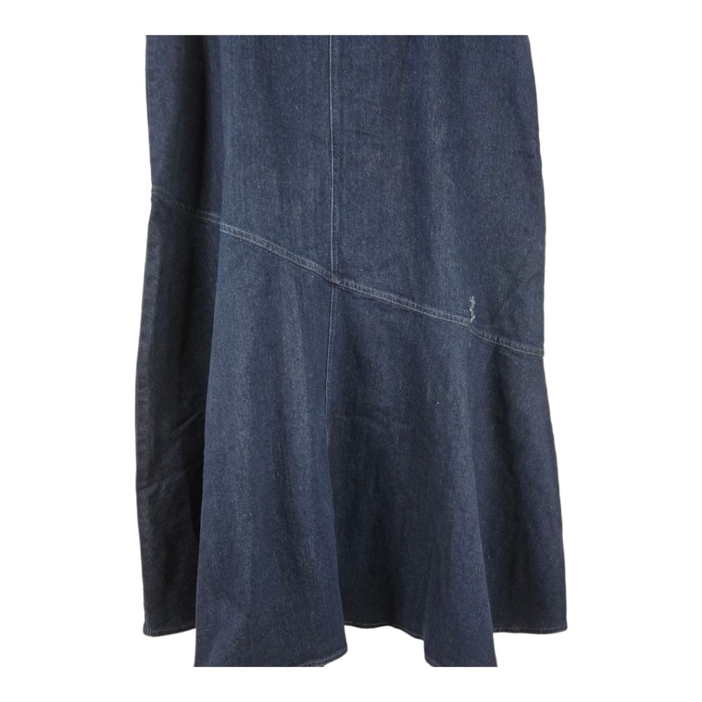 Blank NYC Womens Full Maxi Skirt, Dark Blue Denim, NWT, Aysemeteical Look - Picture 3 of 11
